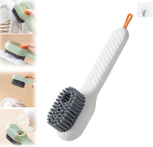 Brosse de Nettoyage multifonctionnelle 2 en 1, Brosse de Nettoyage multifonctionnelle avec Distributeur de Savon,Brosse à Linge pour Nettoyer Les vêtements, Les Chaussures (Vert) - Nail Gallerys