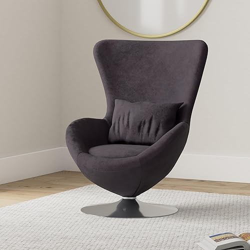 vidaXL Fauteuil en Forme d’Œuf Noir Chaise Oeuf Meuble Mobilier Salon Maison - Nail Gallerys