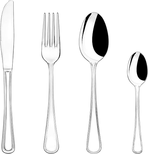 MONIX Manila | Ménagère de 24 Pièces en Acier Inoxydable 18/10, Silver - Nail Gallerys