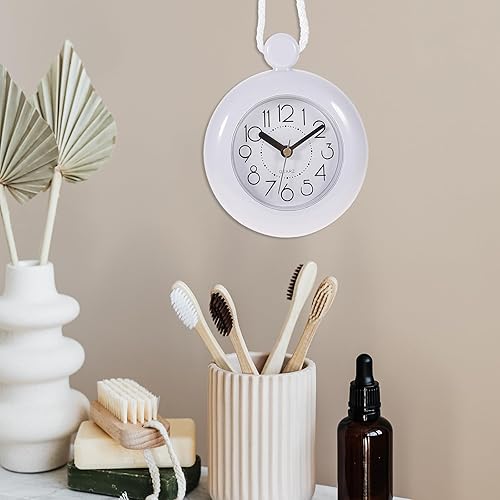 Horloge suspendue de salle de bain résistante à l'eau - Numérique petite avec corde pour douche, piscine et salon de sauna - Nail Gallerys