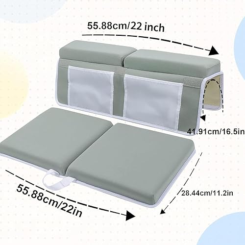 Tapis de bain pour , genouillère de bain lavable, Support de salle de bain pratique, Ensemble de genouillères de bain et repose-pieds, Tapis confortable avec poches organisateur, Matériaux en - Nail Gallerys