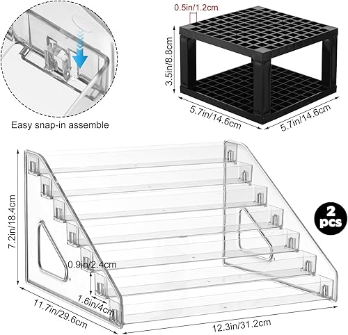 YEXEXINM Organisateur de peinture acrylique à 7 couches et support de pinceaux de peinture, étagère de rangement pour peinture, artisanat, loisirs, miniature, modèle lumineux, boîte de rangement - Nail Gallerys