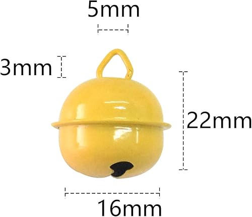 Clochettes Grelots 50 PCS 22 mm Multicolore Grelots en Métal Clochette pour Chat Grelots Cloche de Noël pour DIY Bijoux Artisanat, Porte-clés, Décorer Le Mariage, Décorer Noël - Nail Gallerys