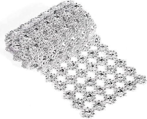 1 Yard Ruban Ruban Diamant Acrylique en Maille Bande Rhinestone Rouleau de Pour Gâteaux de Mariage Bouquet Décoration de Fête DIY Artisanat,Outils De Cuisson Et De Pâtisserie - Nail Gallerys
