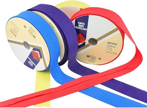 BYETSA 7411 - Biais polyester et coton - 120 couleurs - Rouleau de 25 mètres 18 46 - Nail Gallerys
