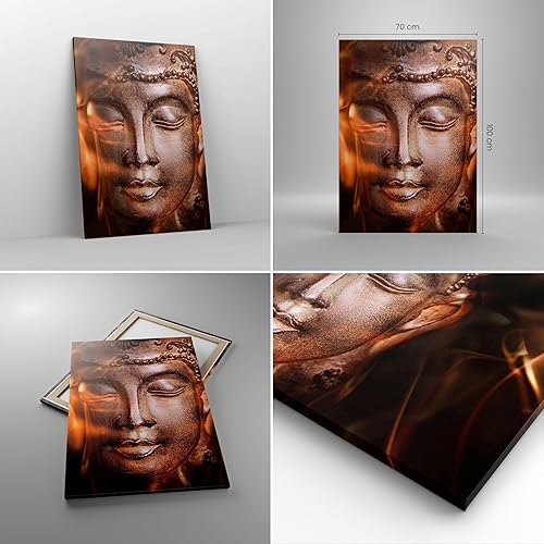 Moderne Impression sur Toile 55x100cm Image Tableau Decoration Murale Bouddha statue mystère Grand Tableaux Decoratifs Muraux Chambre Cuisine Vertical Deco Cadre Salon Art Wall Decor PA55x100-2620 - Nail Gallerys