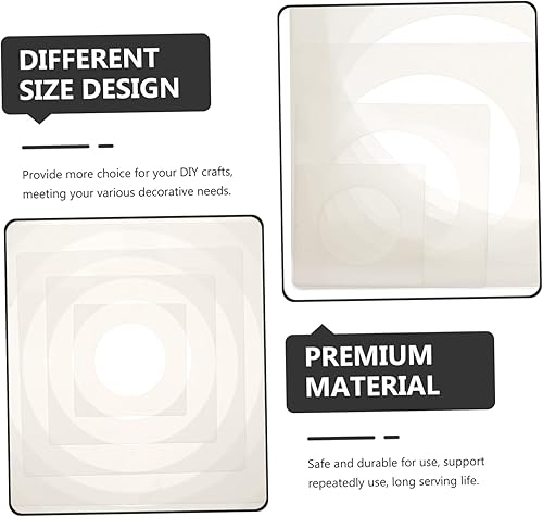 Veemoon 8Pièces Pochoirs de Peinture Pochoirs Ronds pour Projets de Bricolage Décoration Murale - Nail Gallerys