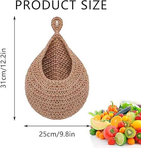 Corbeille de Fruits Suspendue, Panier à Fruits Suspendu, Corbeille a Fruit et Légumes Suspendue, Paniers à Fruits à Suspendre pour Cuisine, pour Stocker des Fruits, Légumes, Collations - Nail Gallerys