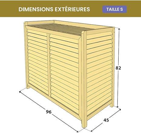 COFFRE CLIM Cache Climatiseur Bois Pivert - Conception Francaise - Couleur Miel - Nail Gallerys