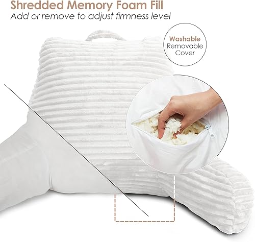 Clara Clark Oreiller de Lecture pour Enfants – Oreiller de Dossier pour s'asseoir dans Le lit, Oreiller de lit en Peluche pour s'asseoir dans Le lit, Coussin de Lecture pour Enfants, Oreiller de - Nail Gallerys