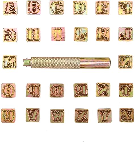 Set De Tampons En Métal, Design Vintage, Alphabet, 26 Lettres, Outil D'Estampage, Dans L'Utilisation - Nail Gallerys