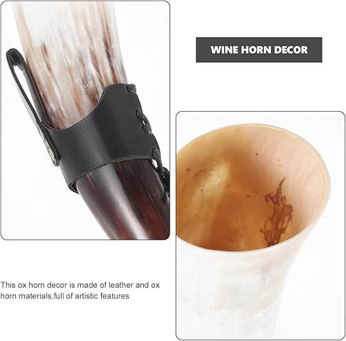 Yardwe 1 Ensemble De Corne Verre À Vin Viking Corne À Boire Tasse Corne De Boeuf Bière Tasse Authentique Médiéval Inspiré Tasse Vintage Vin Tasse Décoratif Corne Chope Noir - Nail Gallerys