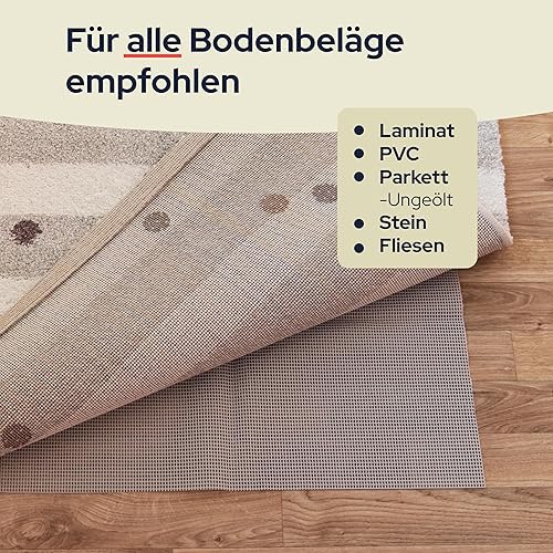 Primaflor - Ideen in Textil sous-Tapis-Antidérapant Gitter Tapis antidérapant, Lavable et Decoupable Gris 60x130cm - Nail Gallerys