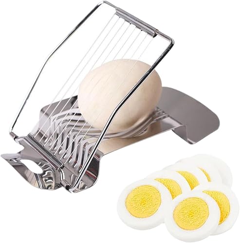 Coupe-œufs en acier inoxydable,Coupe oeuf à la coque Professionnel,Toqueur à oeuf,Oeuf Trancheuse Cutter,Egg Cutter Slicer Tranches en Métal,Ouvre Oeuf Coque,Casse Oeuf à la Coque,Coupe oeuf Coque - Nail Gallerys