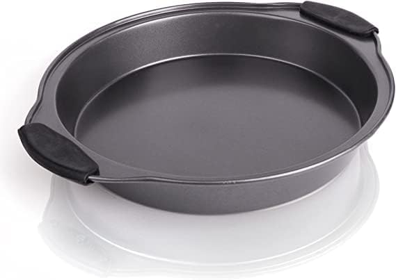 HEYNNA® Moule rond - Moule à gâteau anti-adhésif en acier au carbone/Résistant à la chaleur jusqu'à 230°C/Poignées en silicone amovibles / 24 Ø 4 cm de hauteur - Nail Gallerys