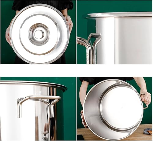 Marmite en Acier Inoxydable, Grandes Marmites avec Couvercle, Marmite à Soupe, Marmite, Faitout, Marmite à Mijoter, Marmite à Induction pour Faire Bouillir et Mijoter pour le - Nail Gallerys