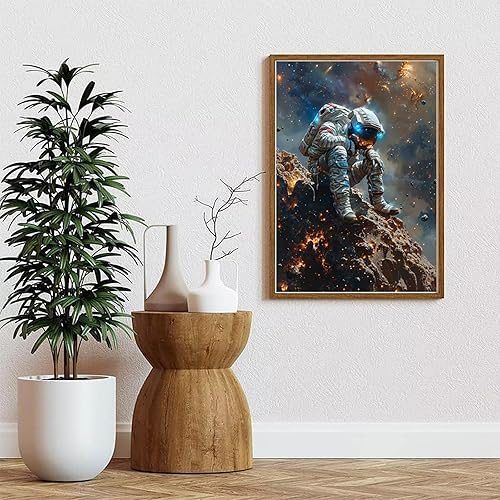 Diamond Painting Astronaute, Ciel éToilé Diamond Painting Enfant, Peinture Diamant Loisirs Créatifs Adultes, 5D DIY Strass Point de Croix Kit Peinture Adulte, Tableau Decoration Murale 50x65cm 0-2230 - Nail Gallerys