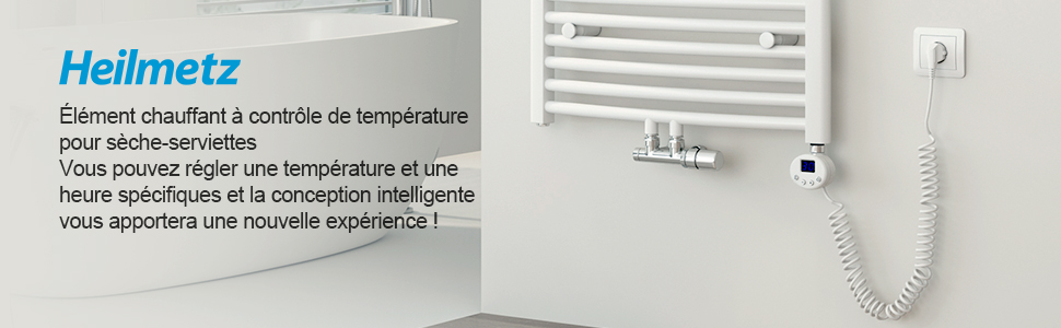 Heilmetz Élément Chauffant pour Radiateur de Salle de Bain