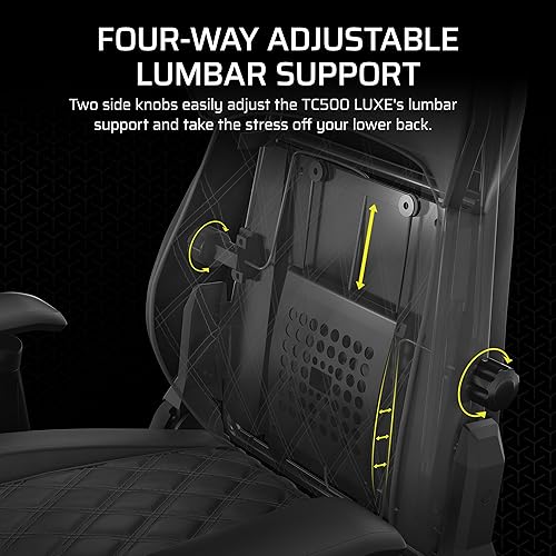 Corsair TC500 Luxe Fauteuil Gaming, Shadow, Taille Unique - Nail Gallerys