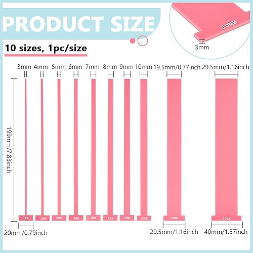 BENECREAT 10 Pcs D'Outils D'Espacement de Reliure en Acrylique Kit de Reliure à Bord Droit en Forme de T Rose pour la Fabrication de Livres avec Structure à Double Couverture Couverture de L'Album - Nail Gallerys