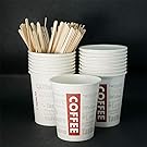 verres à café jetables, gobelets en carton, verres à thé