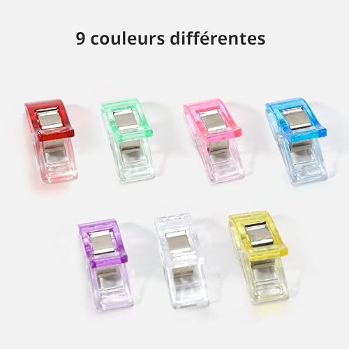 50 PCS Pince Couture, Plastique Pince Couture Clip, Polyvalentes Couture Accessoires pour Coudre, Piquer, Crocheter, Tricoter et Tricoter, Couleurs Variées - Nail Gallerys