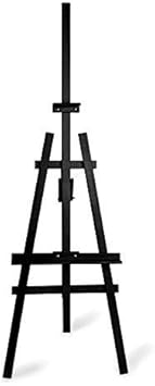 Chevalet de studio (1800 mm de haut) - Bois de pin - Toile - Support - Noir - Nail Gallerys