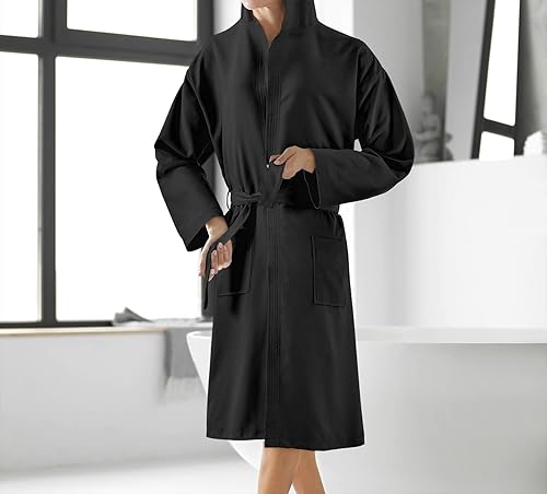 Banzaii Peignoir 100% microfibre avec capuche – Peignoir homme et femme avec sac résistant et gain de place - Nail Gallerys