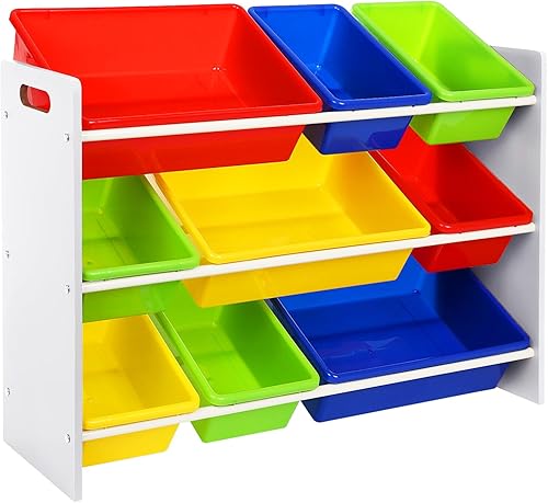 SONGMICS Meuble de Rangement pour Jouets et Livres Chambre d’Enfant GKR02W - Nail Gallerys