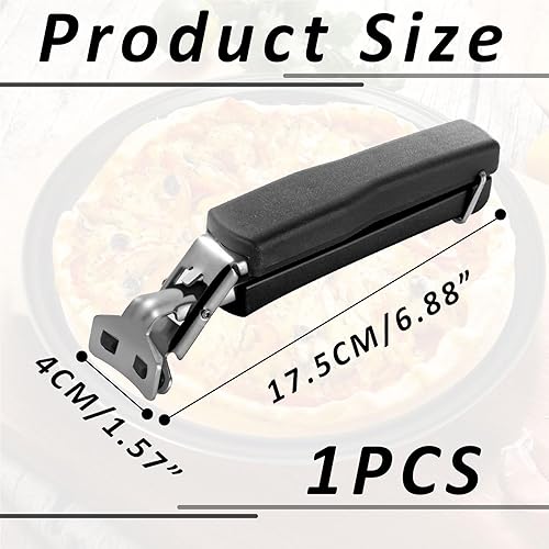 Pince à pizza pour plaques à pizza, pince retriever, pince Airfryer, poignée anti-chaleur, pince à pizza en acier inoxydable, pince à four avec protection en silicone pour bols chauds, assiettes ou - Nail Gallerys