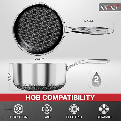 Poêle à Frire de Qualité Supérieure Avec Couvercle, Résistante Aux Rayures, Compatible Avec Toutes Les Plaques à Induction, Sans Produits Chimiques, Acier Inoxydable Super Antiadhésif (SSFP, 30 CM) - Nail Gallerys