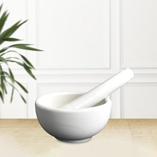 JISADER Mortier et pilon Garmure Gadget Gadget Sturdy Facile à utiliser en céramique Spice Grinder - Nail Gallerys