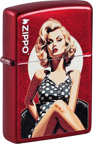 Zippo Briquet Tempête - Vintage Pinup Design 2 - Rechargeable - Coffret Cadeau - Métal - Fabriqué aux USA - Nail Gallerys