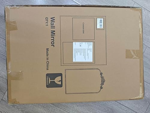 Awhtixbo Miroir Baroque doré Antique, Miroir Vintage avec Arches, Miroir Demi-Rond avec Bord doré, décoration Murale Salon, Miroir Couloir, Dimension : 40 x 61 cm - Nail Gallerys