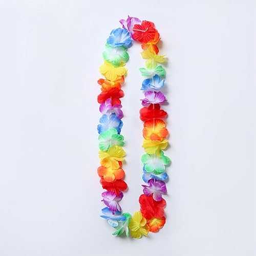 JchEnye 2 pièces de colliers de fleurs hawaïennes, colliers hawaïens, leis hawaïens, adaptés aux enfants et aux adultes, articles de fête d'anniversaire tropicale sur la plage, cadeaux. - Nail Gallerys