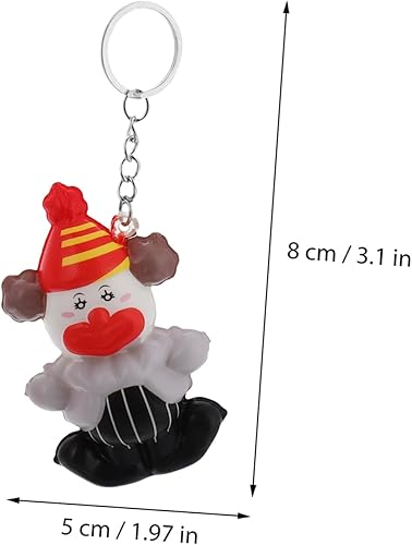 KONTONTY 4 Pièces Porte-clés Clown Cotillons De Clown Keychains pour Les Enfants Poupée Porte-clés Charmes Clés De Caricature Keychains pour Enfants Charmes De Sac à Acier Inoxydable - Nail Gallerys