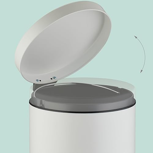 Relaxdays Poubelle de Cuisine, 20 litres, avec Couvercle, Seau intérieur Amovible, pédale de Pied, Design Mat, Poubelle à pédale, Noire, Noir - Nail Gallerys