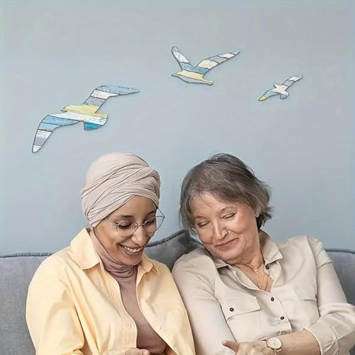 YUNYU Lot de 3 décorations murales côtières – Décoration d'intérieur sur le thème de la plage, sculptures nautiques de salon, accents d'intérieur inspirés de l'océan - Nail Gallerys