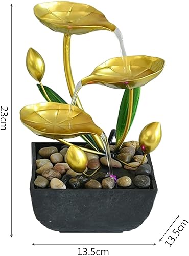 Décorations de Fontaine de Table, Fontaine à Eau Interieur, Fleur de Lotus et Feuille de Lotus Fontaine à Eau de Bureau pour Décoration Salon, Chambre, Bureau Idéal Méditation et Détente - Nail Gallerys