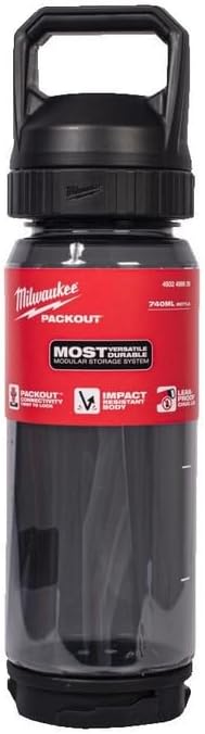 Milwaukee 4932498639 Packout Bouteille Plastique Bouchon Chug Noir 740 ml - Nail Gallerys