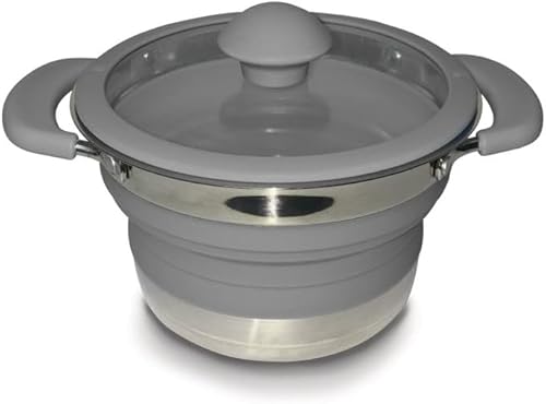 Kampa Folding Saucepan 1Litre Grey - Nail Gallerys