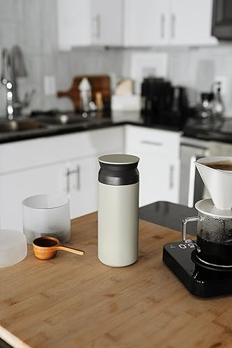 KINTO 20929 Tasse de voyage 350 ml Beige sable Structure double couche sous vide Conservation de la chaleur et du froid - Nail Gallerys