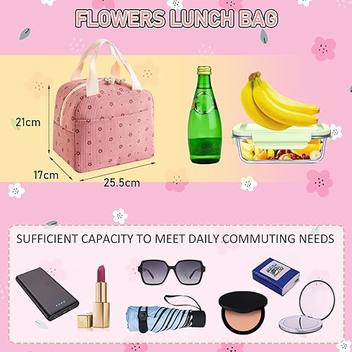 JSTHHTT Sac Isotherme Repas 9.5L, Lunch Box ImperméAble Portable Isotherme, Petit Panier Repas, Joli Sac à DéJeuner, Lunch Box Isotherme Pour Manger Pendant Le Voyage - Nail Gallerys