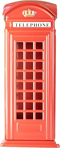 Tirelire en forme de téléphone rouge Londres - Tirelire en métal - Décoration d'intérieur - Souvenir - Kiosque (M) - Nail Gallerys