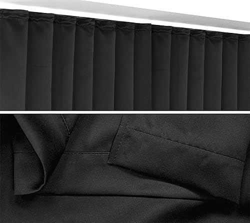 BEAUTEX Rideau occultant avec galon fronceur en U - Rideau occultant - Taille et couleur au choix - Largeur : 140 cm - Hauteur : 145 cm - Crème - Nail Gallerys