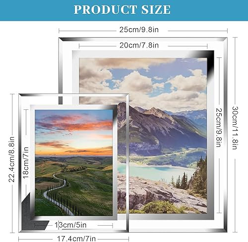 Cinnani Cadre Photo 10x15 cm en Verre, Lot de 4 Cadre Photo Sur Pied, Plexiglas Transparent à Poser sur la Table, Decoration Photo pour les Mariages, les Maisons, les Studios, Argentés - Nail Gallerys