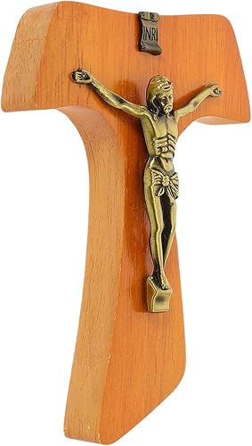 OSOLADY Croix Murale Bois Décorative Ornement Spirituel Shape Pour Bureau Et Salon Artisanat Traditionnel Avec Sculptures Intriquées Accessoire De Décoration Pour Intérieur - Nail Gallerys