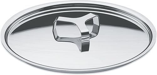 Alessi Pots&Pans Couvercle en Acier Inoxydable 18/10 Argenté, Ø 16 cm - Nail Gallerys