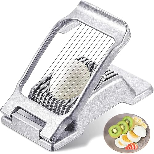 Bugucat Coupe-œufs en Alliage d'aluminium, Coupe Oeufs Durs, Coupe Oeuf Professionnel, Coupe-Œuf à Tranches Rondes et Ovales, Utilisé pour Couper Les Oeufs, Les Bananes et Les Fraises - Nail Gallerys