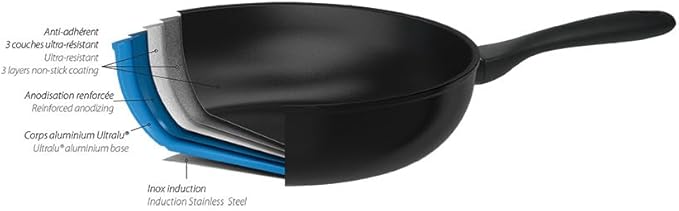 Sauteuse 28cm aluminium Cookway Ultralu + couvercle - Nail Gallerys